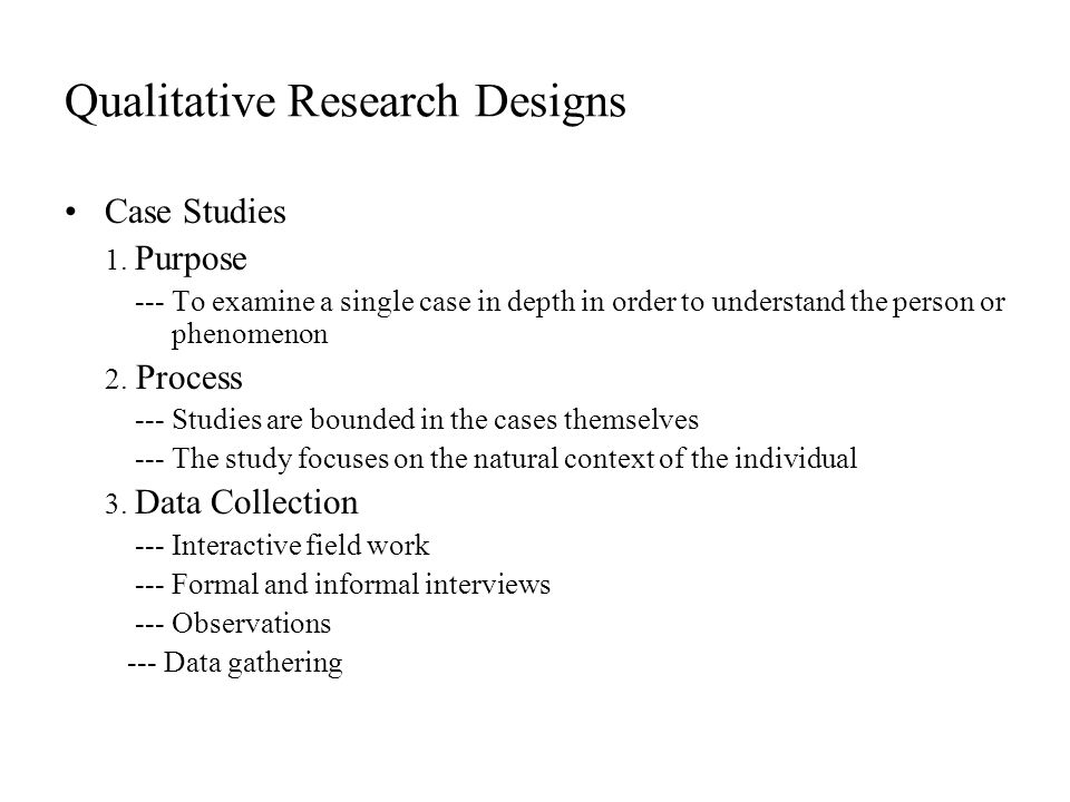 quantitative research case study
