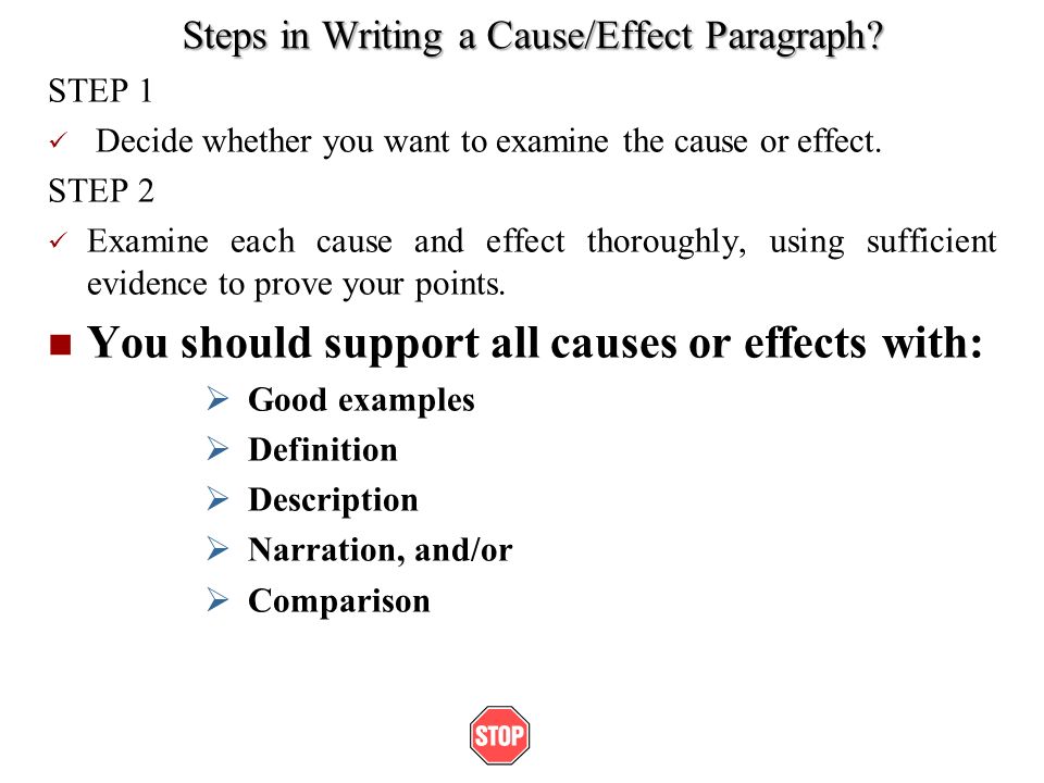 cause and effect paragraph topics
