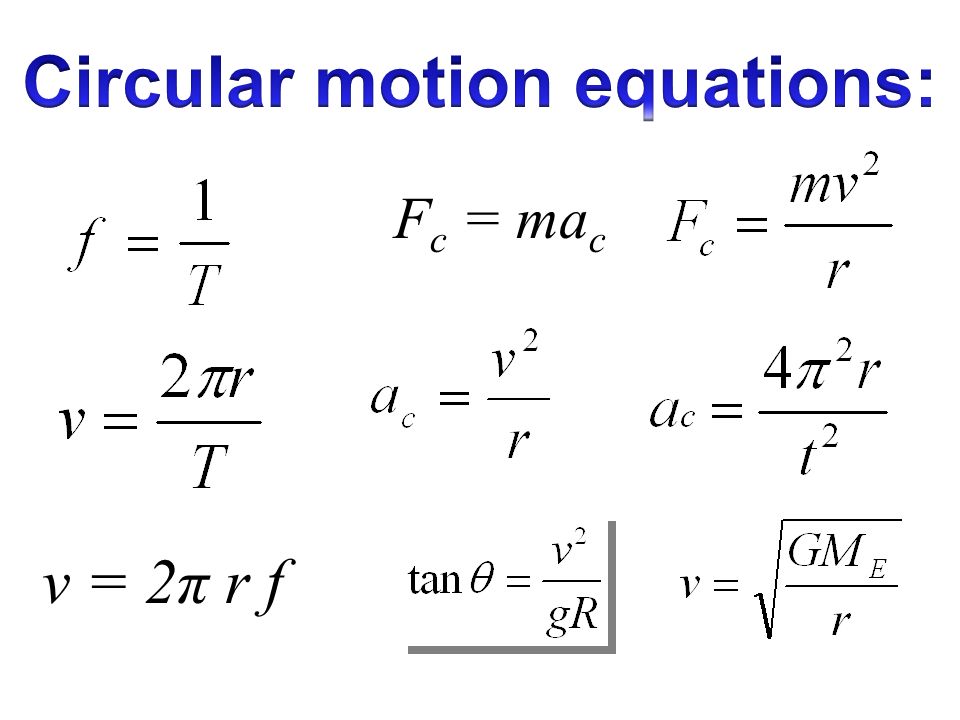 Uniform Circular Motion Equation 27