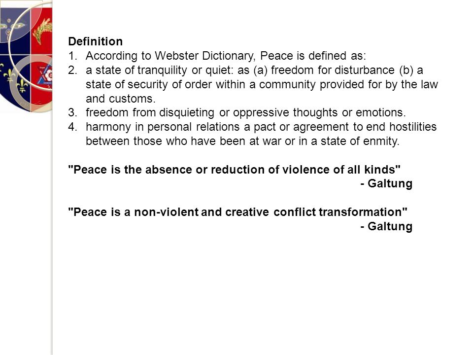 Positive And Negative Peace Galtung