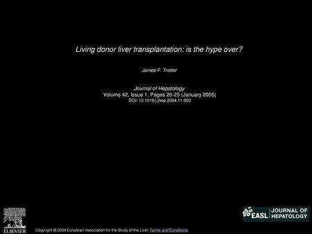 Living donor liver transplantation: is the hype over?