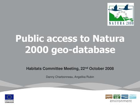 Public access to Natura 2000 geo-database