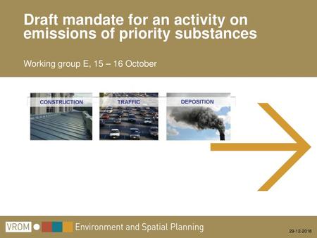 Draft mandate for an activity on emissions of priority substances