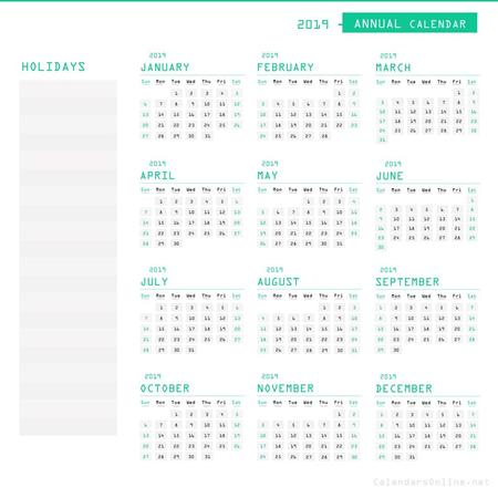 ANNUAL CALENDAR HOLIDAYS JANUARY FEBRUARY MARCH APRIL MAY JUNE