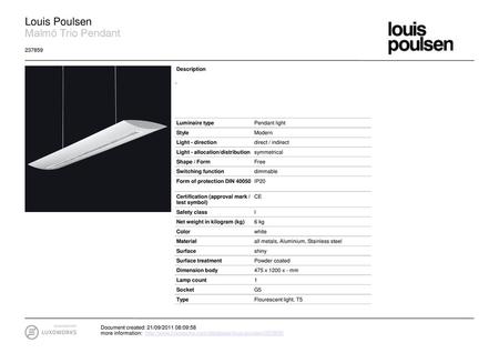 Louis Poulsen Malmö Trio Pendant Description - Luminaire type