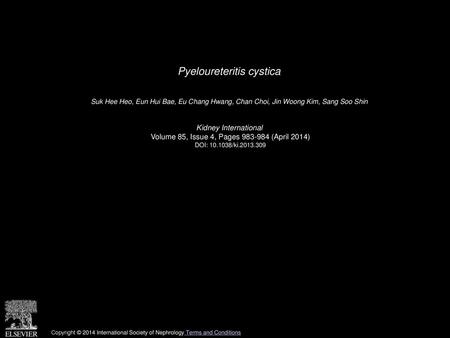 Pyeloureteritis cystica