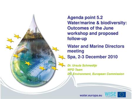 Water and Marine Directors meeting Spa, 2-3 December 2010