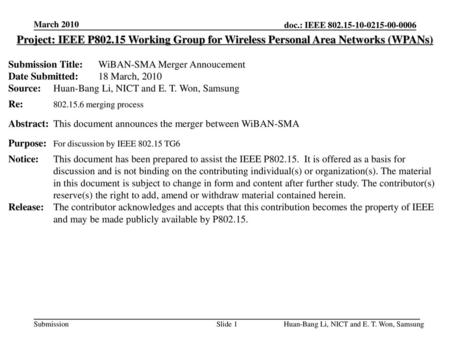 May 2009 doc.: IEEE xxx-0x-0006 March 2010