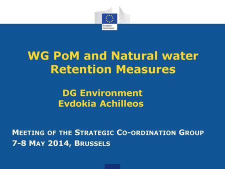 WG PoM and Natural water Retention Measures