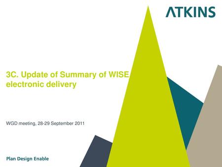 3C. Update of Summary of WISE electronic delivery