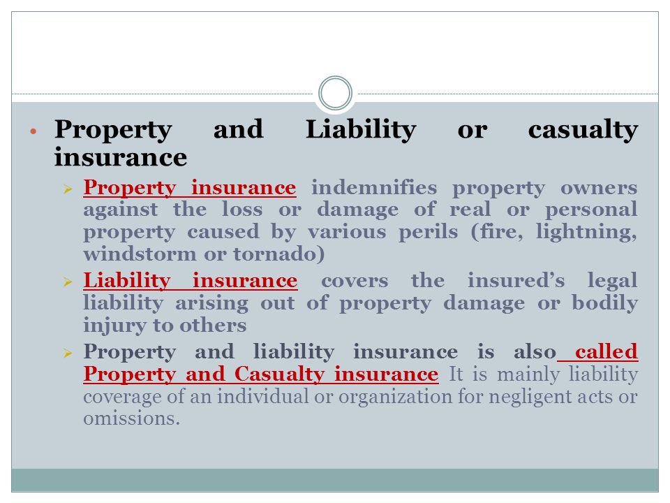 Property And Casualty Insurance: Examples Of Property And ...