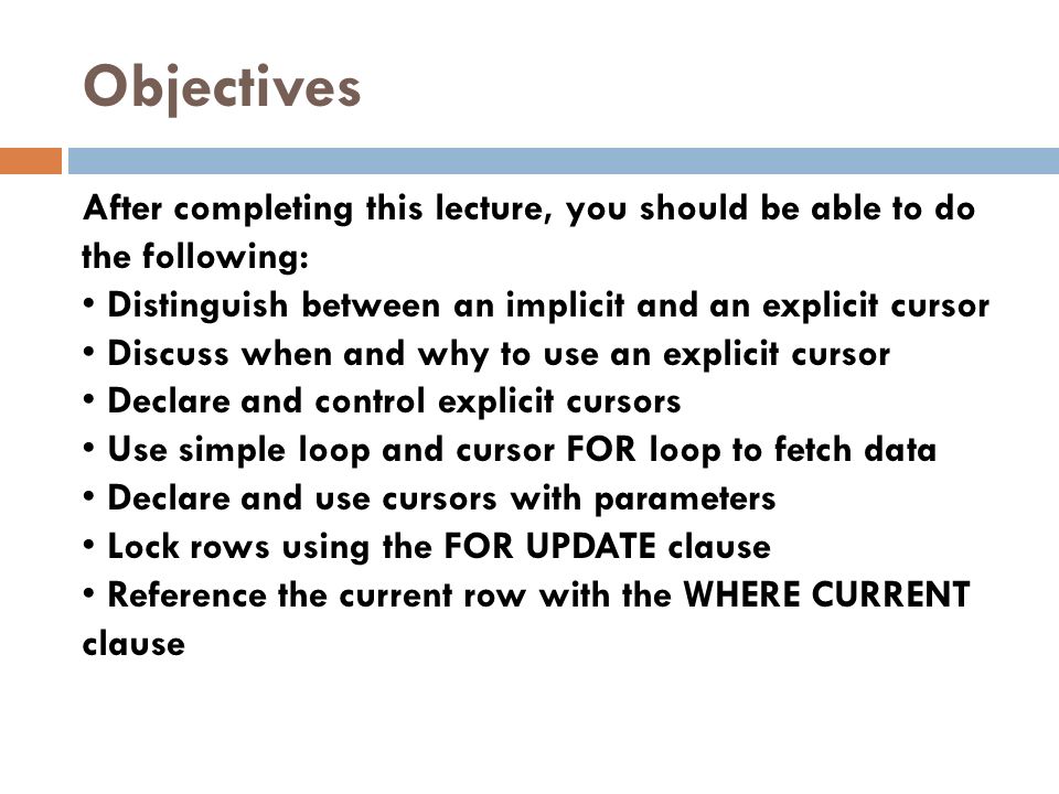 implicit and an cursor ppt download implicit and