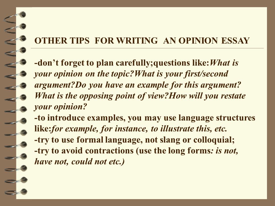 opinion writing tips