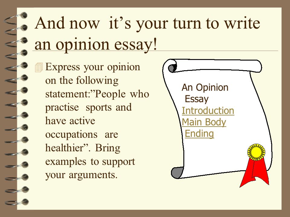 write an opinion essay