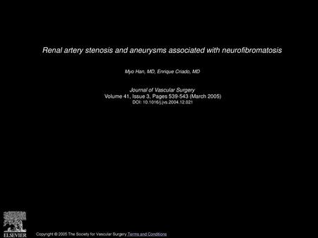 Renal artery stenosis and aneurysms associated with neurofibromatosis