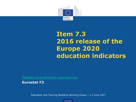 Item release of the Europe 2020 education indicators