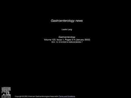 Gastroenterology news