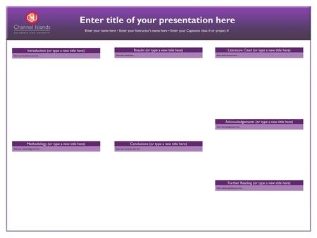 Enter title of your presentation here
