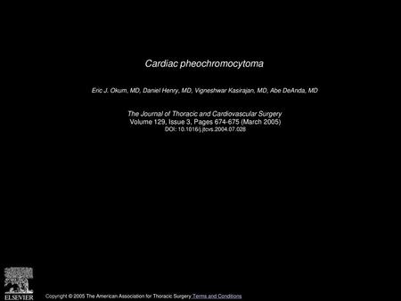 Cardiac pheochromocytoma