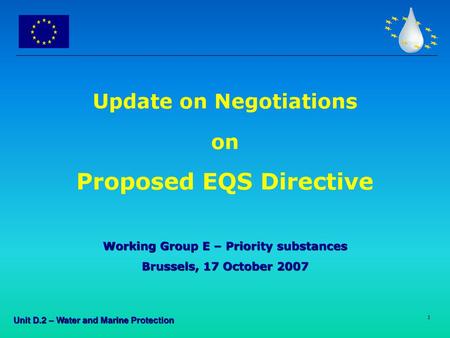 Proposed EQS Directive