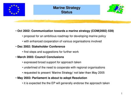 Marine Strategy Status