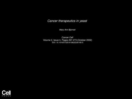 Cancer therapeutics in yeast