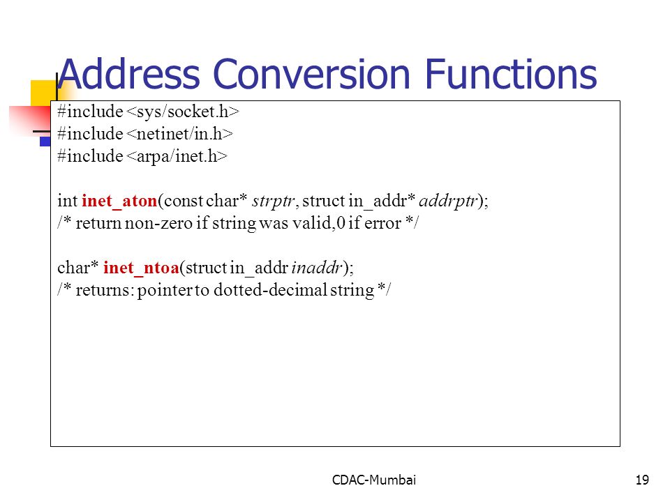 Convert Char To In_Addr