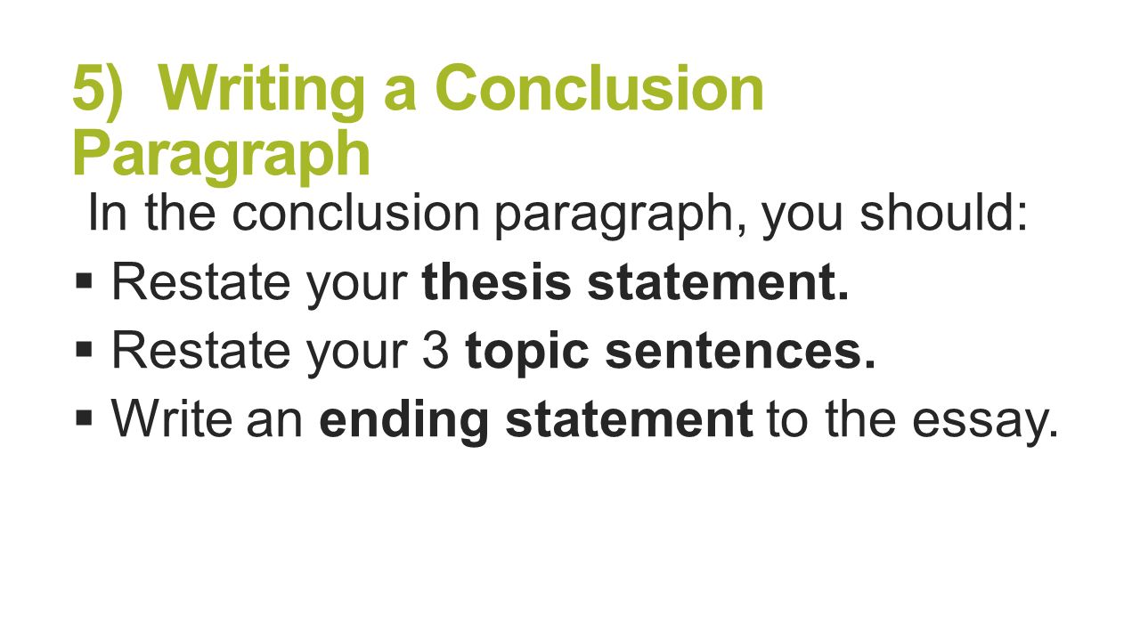 How-to Write the Final Sentence in a Paper