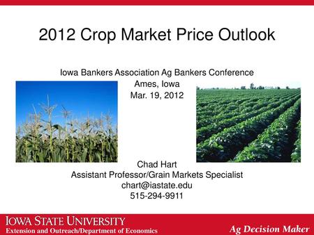 2012 Crop Market Price Outlook