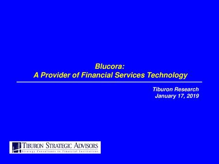 Blucora: A Provider of Financial Services Technology