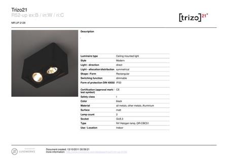 Trizo21 R52-up ex:B / in:W / ri:C MR.UP.2129 Description -