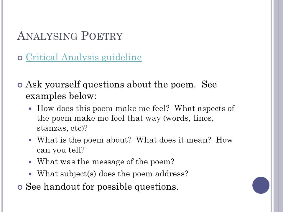 Poem Critical Analysis 36
