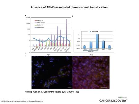 Absence of ARMS-associated chromosomal translocation.