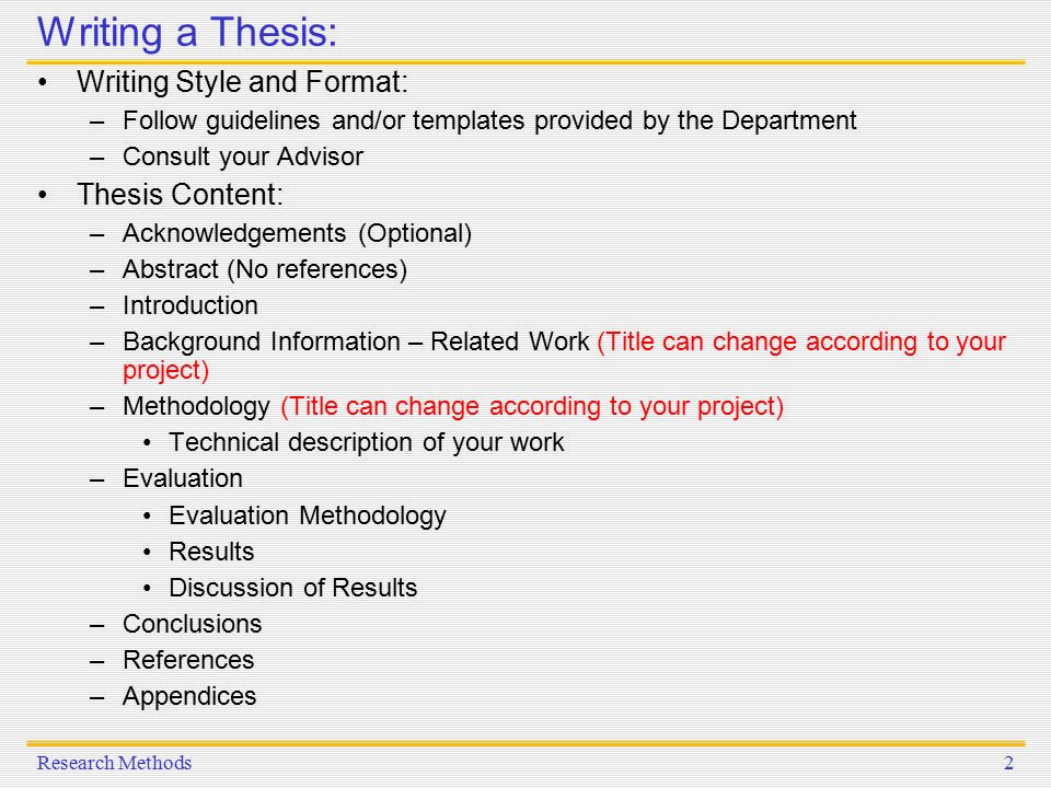 what is methodology in thesis