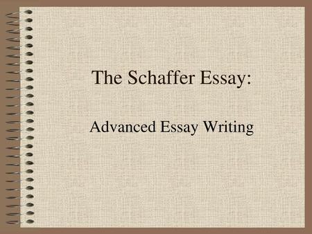 Advanced Essay Writing