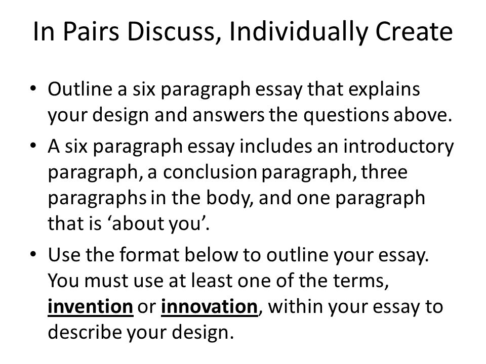 how to write a six paragraph essay
