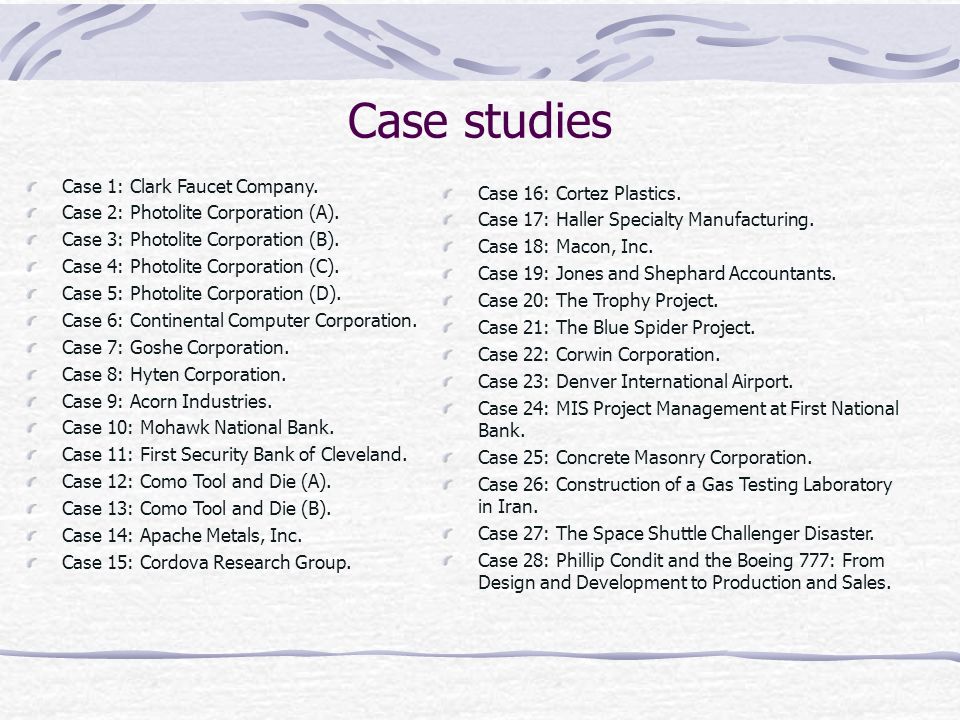 mis case study examples with solutions