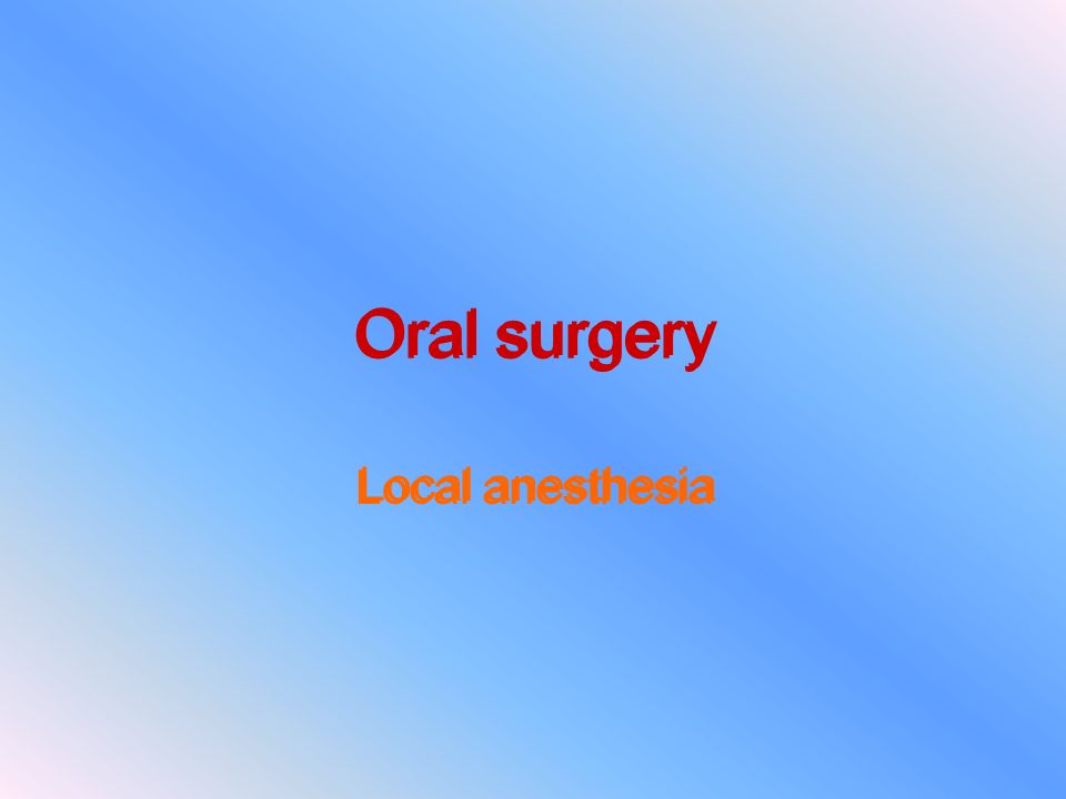 Oral Anesthesia 42