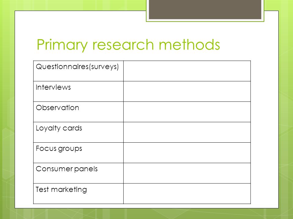 what is a primary research study