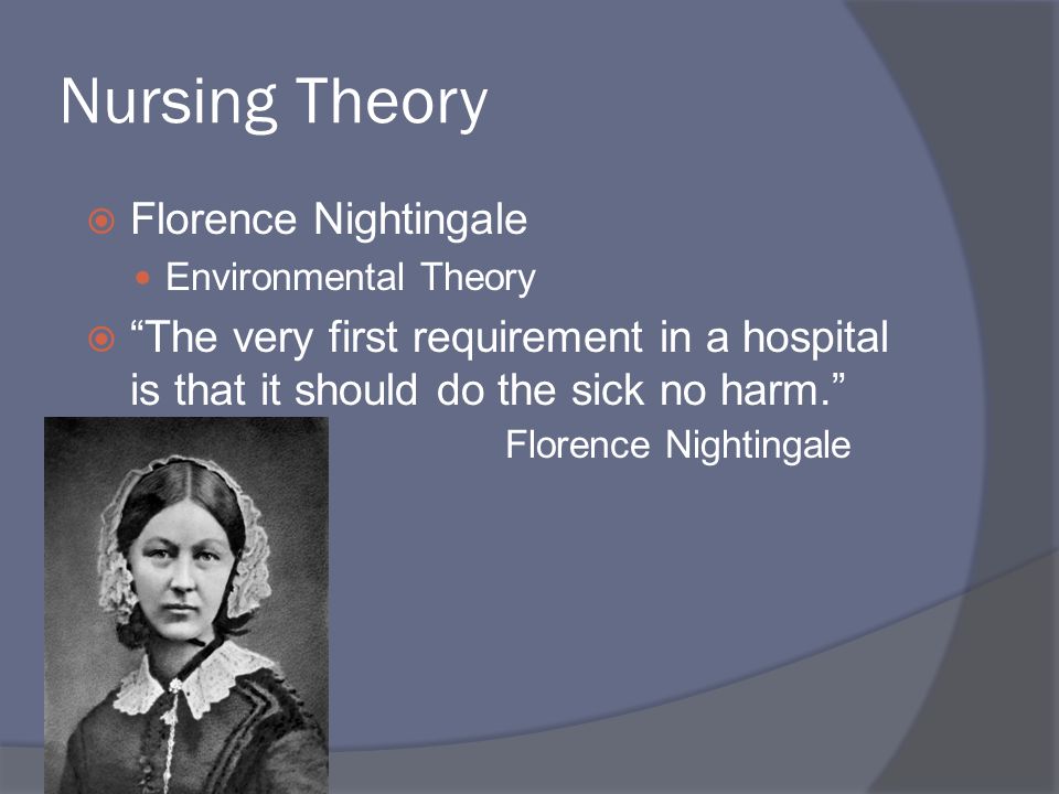 Environmental Theory Florence Nightengale Envirnoment Theory