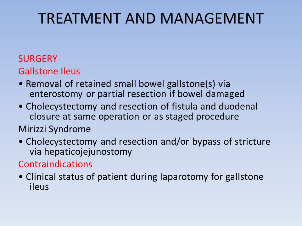 Gallstone Ileus After Cholecystectomy Diet Changes