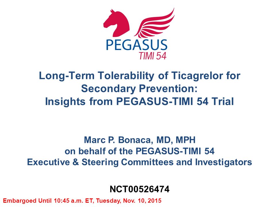 Long-Term Tolerability of Ticagrelor for Secondary Prevention: Insights from PEGASUS-TIMI 54 Trial