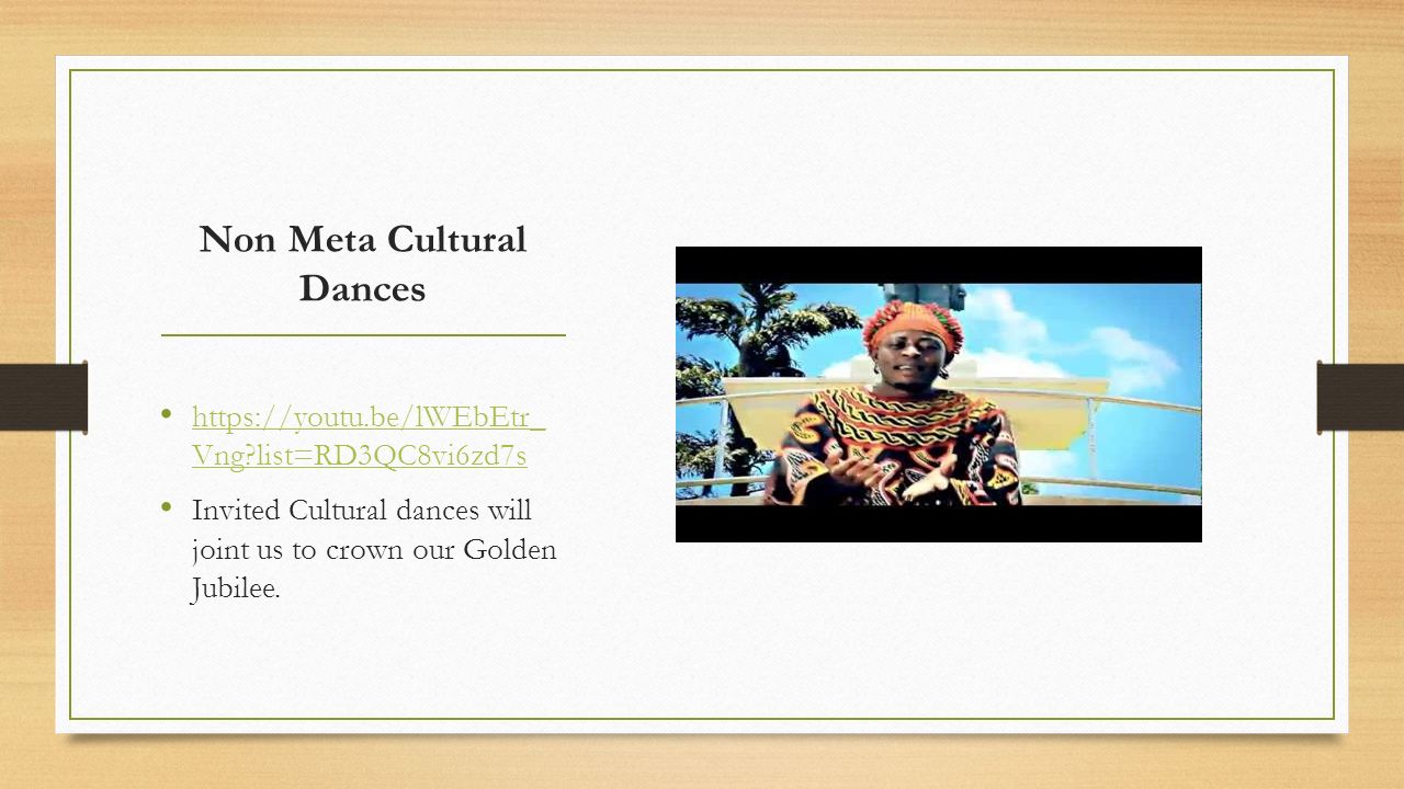 Non Meta Cultural Dances