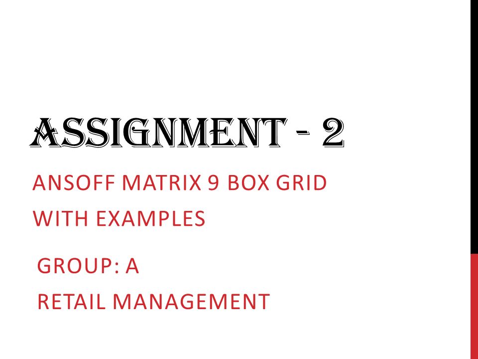 ansoff matrix analysis example