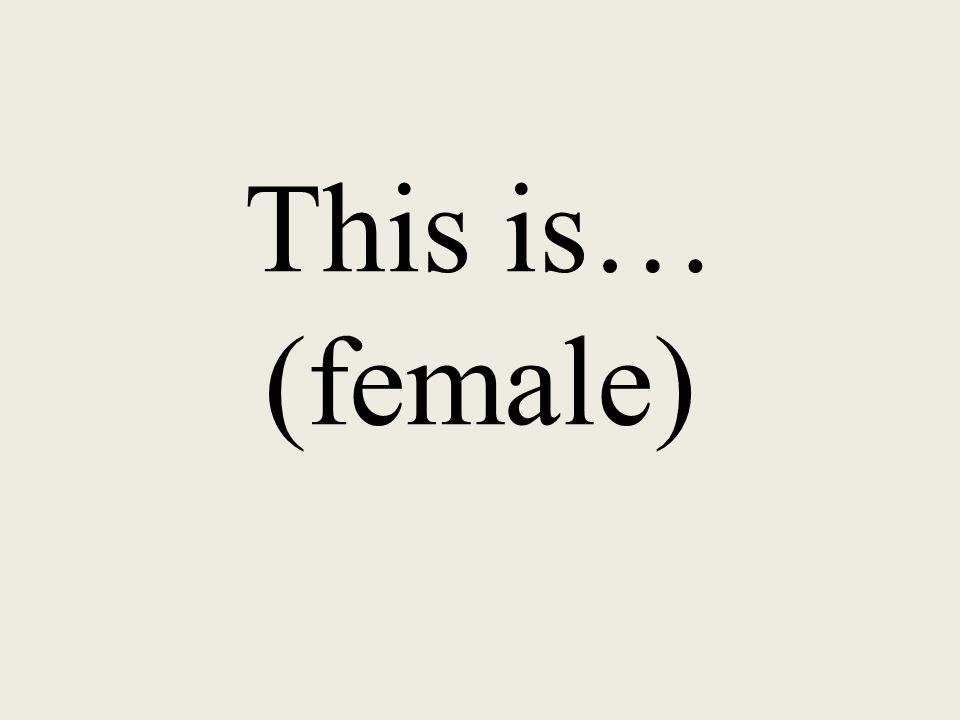 This is… (female)