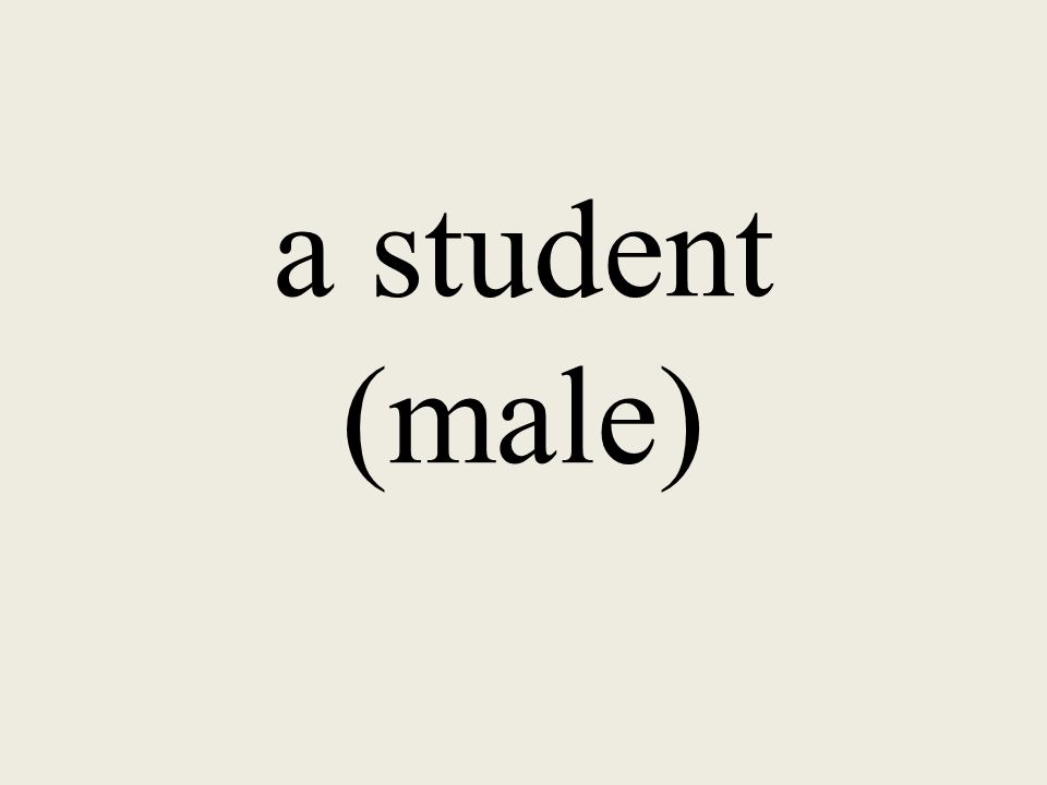 a student (male)