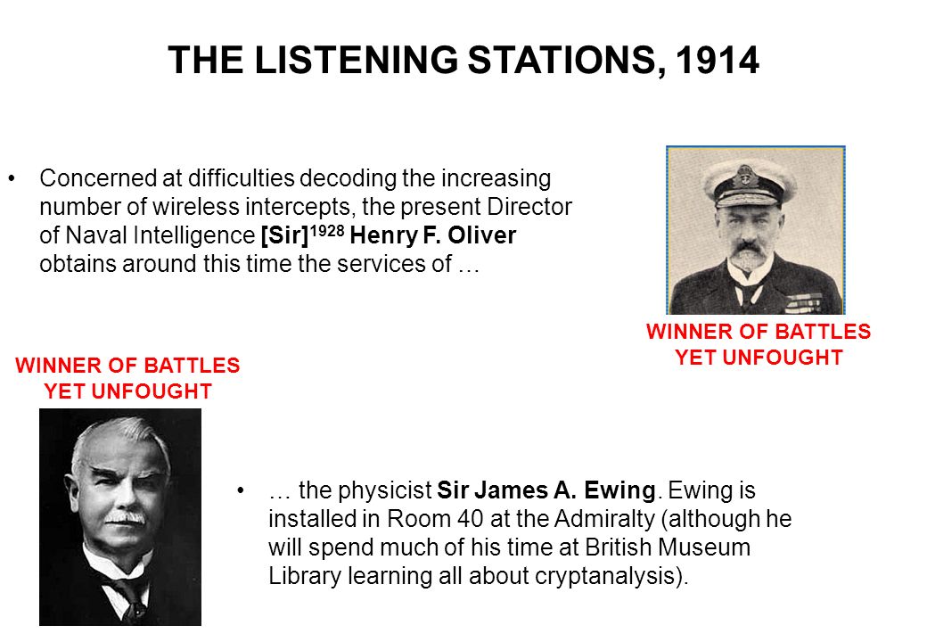 THE LISTENING STATIONS, 1914