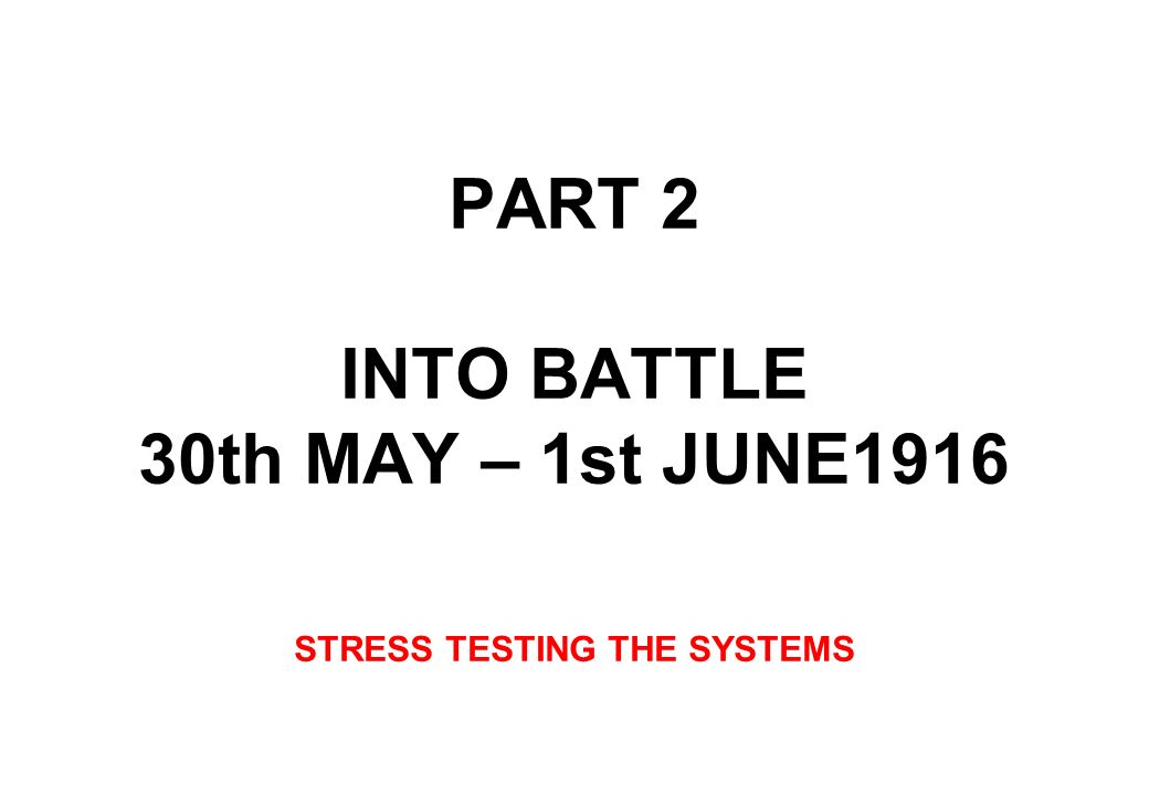 STRESS TESTING THE SYSTEMS