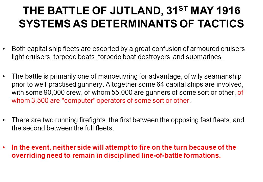 THE BATTLE OF JUTLAND, 31ST MAY 1916