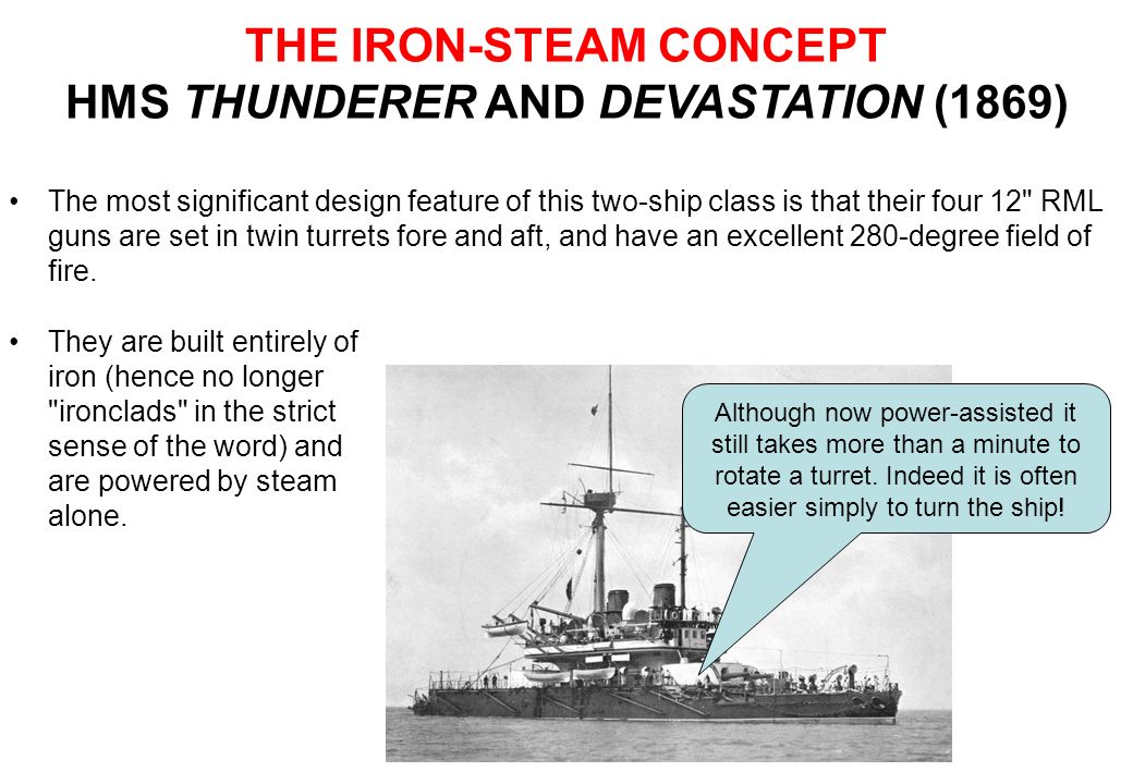 THE IRON-STEAM CONCEPT HMS THUNDERER AND DEVASTATION (1869)